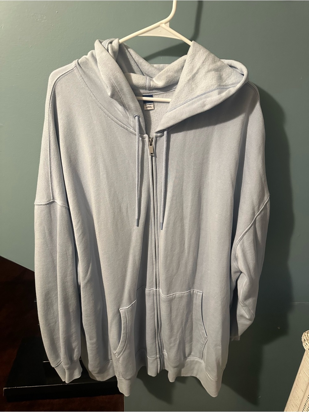 Women’s Light Blue Zip-Up Hoodie Sweatshirt